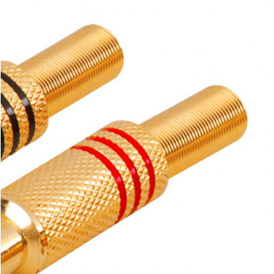 An MX RCA Female Connector Full Metal With Spring Gold Plated (MX-843A)