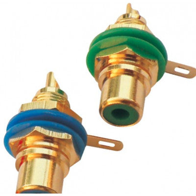 An MX RCA Female Connector Gold Plated RGB Heavy Duty (MX-990A)