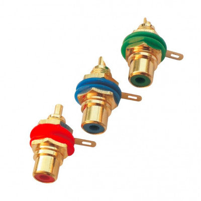 An MX RCA Female Connector Gold Plated RGB Heavy Duty (MX-990A)
