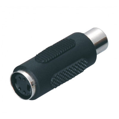 An MX RCA Female Socket To MX 4 Pin Mini DIN Female Socket Connector (MX-2505)