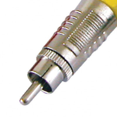 An MX RCA Male Plug Connector Fancy Cap Copper Plated (MX-1739)