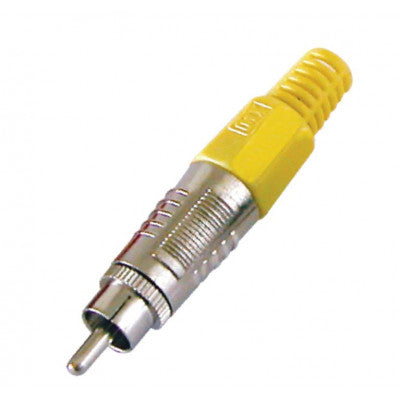 An MX RCA Male Plug Connector Fancy Cap Copper Plated (MX-1739)