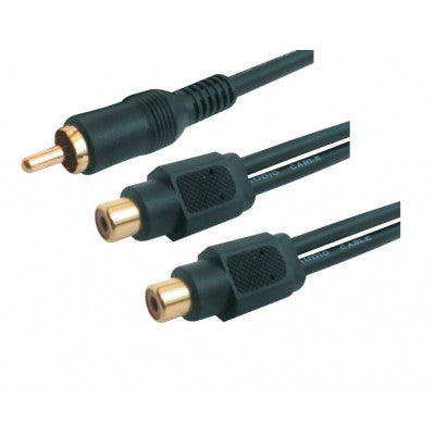 An MX RCA Male Plug To MX 2 RCA Female Socket Cord High Resolution OFC Cable 0.25 Meter (MX-837M)