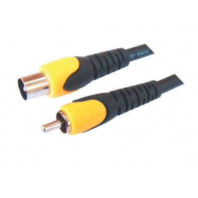 An MX RF Male Plug To MX RCA Male Plug Cord Dual Moulded 1.2 Meter (MX-242)