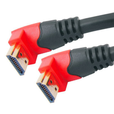 An MX Right Angle HDMI Male Plug To Right Angle HDMI Male Plug Cord Molded 1.4 Version 1.5 Meter (MX-3576)