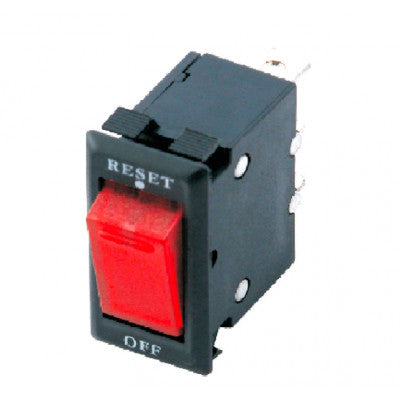 An MX Rocker Switch with Built In Circuit Breaker Rating 15A-250V SPST-3P (MX-1908)