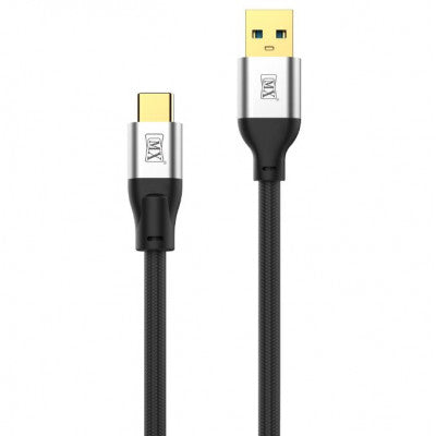 An MX USB Type C Male Plug To MX USB A Male 3.0V Cord 5V/3A Fast Charging 1.5 Meter (MX-3593)