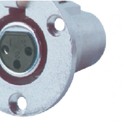 An MX XLR 3 Pin MIC Connector Female Socket Panel Mounting Round (MX-1336)