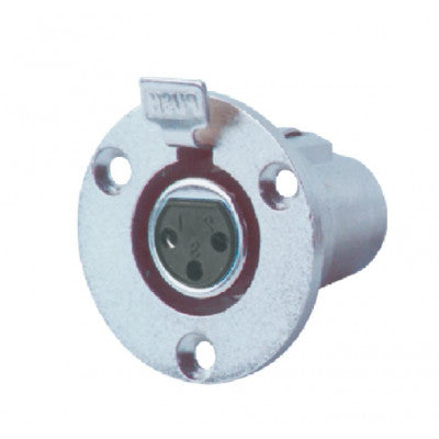 An MX XLR 3 Pin MIC Connector Female Socket Panel Mounting Round (MX-1336)