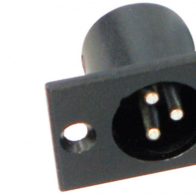 An MX XLR 3 Pin MIC Male Connector Panel Mounting Black Coating (MX-380)