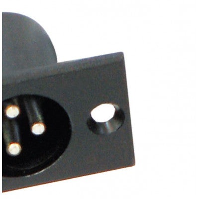 An MX XLR 3 Pin MIC Male Connector Panel Mounting Black Coating (MX-380)