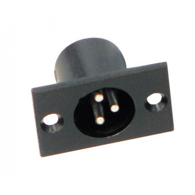 An MX XLR 3 Pin MIC Male Connector Panel Mounting Black Coating (MX-380)