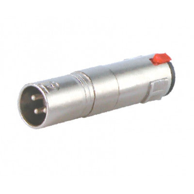 An MX XLR 3 Pin MIC Male Plug Connector To MX P-38 Mono Female Socket Locking Type Connector (MX-1875)