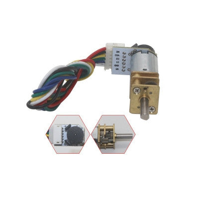 An N20 6V 30 RPM Micro Metal Gear Motor With Encoder
