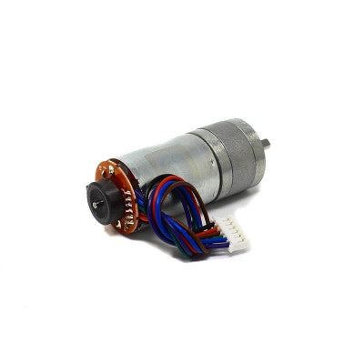 An N25 12V 75RPM Metal Gear Motor With Encoder D Type Shaft
