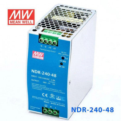 An NDR-240-48 Mean well SMPS - 48V 5A-240W Din Rail Metal Power Supply