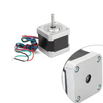 An NEMA 17 42HS40-1704 3.6-Kg-cm Stepper Motor Round Type Shaft