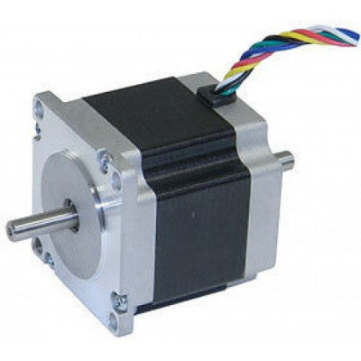 An NEMA23 7.2 kg-cm Dual Shaft Hybrid Stepper Motor