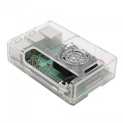 An New High Quality Transparent ABS Case for Raspberry Pi 3B/3B+ with Slot for Cooling Fan and GPIO
