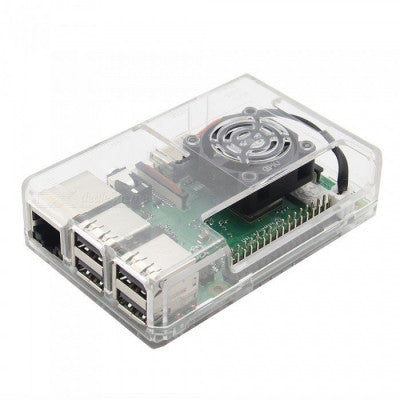 An New High Quality Transparent ABS Case for Raspberry Pi 3B/3B+ with Slot for Cooling Fan and GPIO