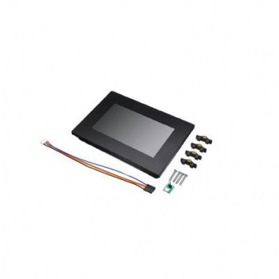 An Nextion 4.3 inch Intelligent NX4827P043-011R-Y HMI Resistive Touch Display with enclosure