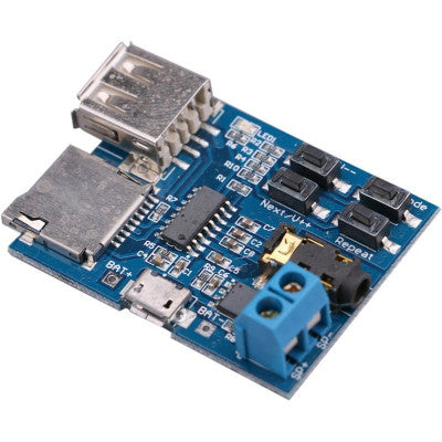 An Non-Destructive MP3 Decoding Board with Self-Powered TF Card U Disk Decoded Player Module