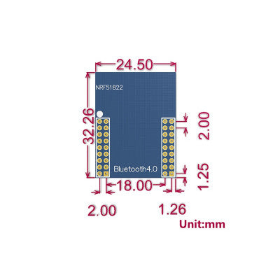 An NRF 51822 BLE 4.0 Bluetooth Module Wireless Low-power Development Board