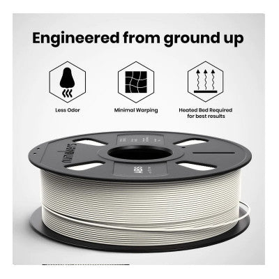 An Numaker ABS Filament- Pure White- 1.75 mm /1 kg