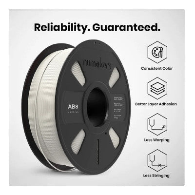 An Numaker ABS Filament- Pure White- 1.75 mm /1 kg