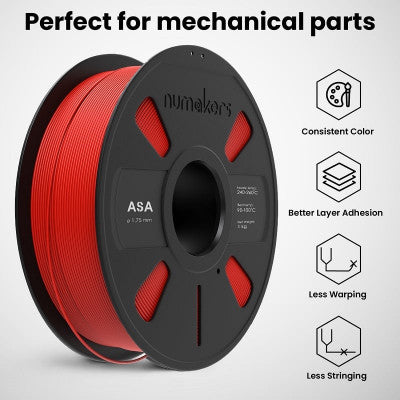 An Numaker ASA Filament Red 1.75 mm / 1 kg