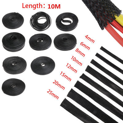 An Nylon 14mm Expandable Braided Sleeve for Wire Protection - 2M Length
