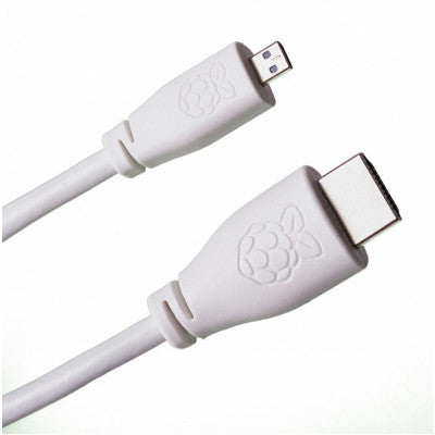 An Official Micro-HDMI (Male) to Standard HDMI (Male) Cable for Raspberry Pi