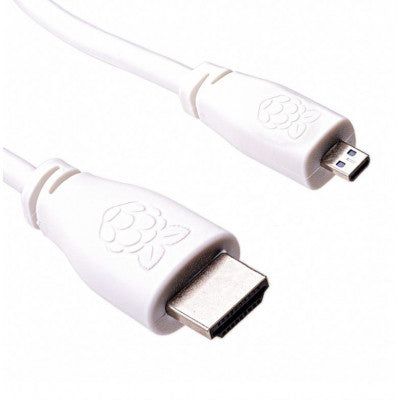 An Official Micro-HDMI (Male) to Standard HDMI (Male) Cable for Raspberry Pi