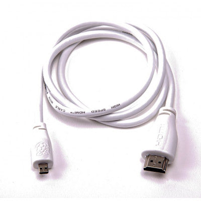 An Official Micro-HDMI (Male) to Standard HDMI (Male) Cable for Raspberry Pi