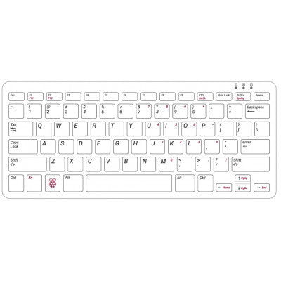 An Official Raspberry Pi Keyboard Red & White