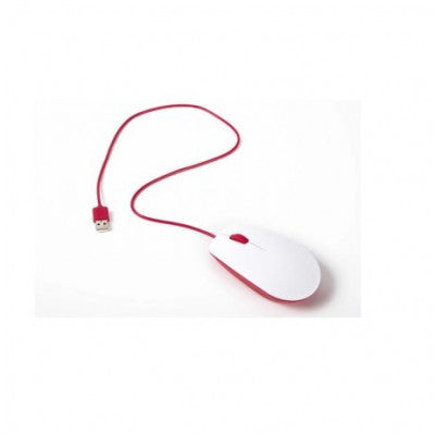 An Official Raspberry Pi Mouse Red & White