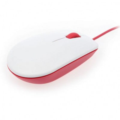 An Official Raspberry Pi Mouse Red & White