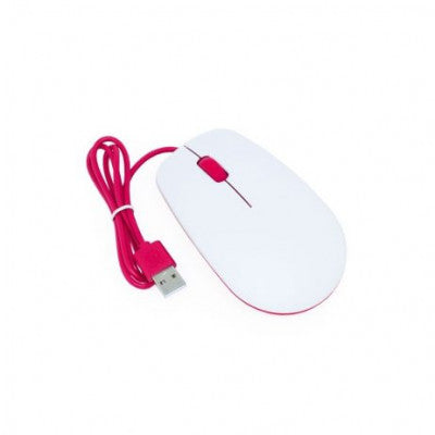 An Official Raspberry Pi Mouse Red & White