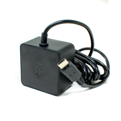 An Official USB type-C 15.3W Power Supply For Raspberry Pi 4-Black