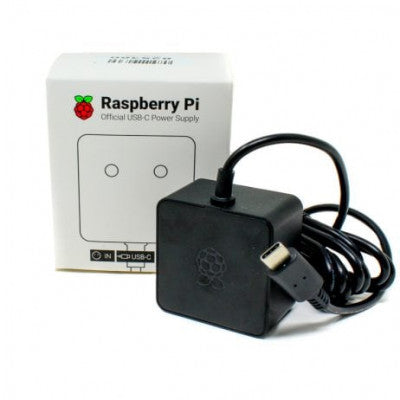 An Official USB type-C 15.3W Power Supply For Raspberry Pi 4-Black