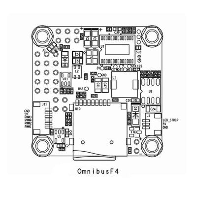 An OMNIBUS F4 V2 PRO Flight Controller with SD Card Slot & BEC