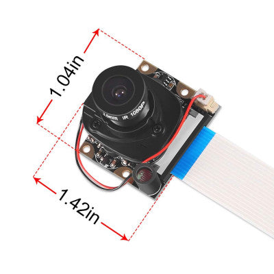 An OV5647 5MP 1080P IR-Cut Camera for Raspberry Pi 3/4 with Automatic Day Night Mode