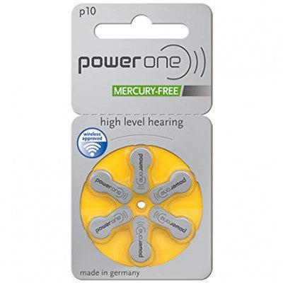 An PowerOne P10 Hearing AID Battery - 6 Pieces Pack