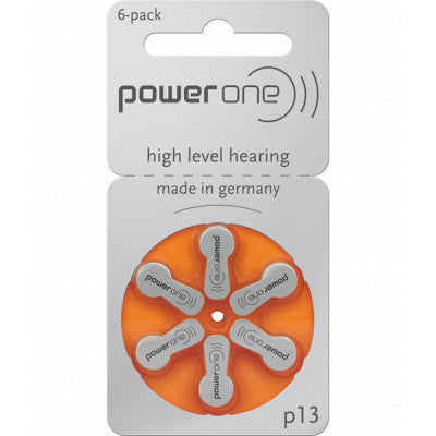 An PowerOne P13 Hearing AID Battery - 6 Pieces Pack