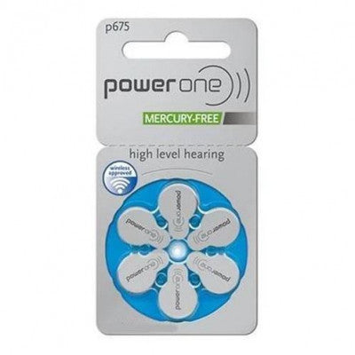 An PowerOne P675 Hearing AID Battery - 6 Pieces Pack