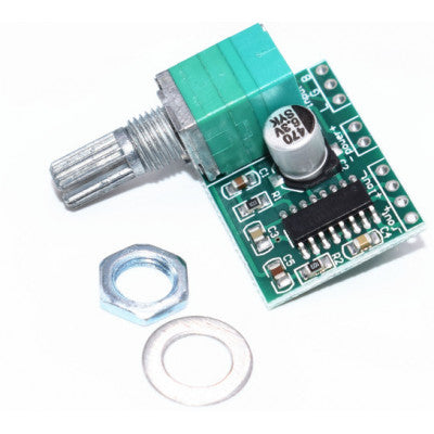 An PAM8403 Mini 5V Audio Amplifier Board with Switch Potentiometer