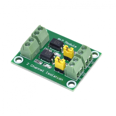 An PC817 2 Channel Optocoupler Isolation Module