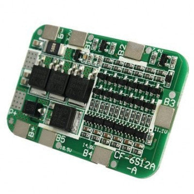 An PCB BMS 6 Series 22V 18650 Lithium Battery Protection Board