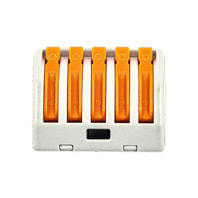 An PCT-215 0.08-2.5mm 5 Pole Wire Connector Terminal Block with Spring Lock Lever for Cable Connection