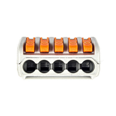 An PCT-215 0.08-2.5mm 5 Pole Wire Connector Terminal Block with Spring Lock Lever for Cable Connection